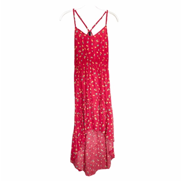 SOLD! O’Neill || Red Floral “Sunkissed” High-Low Dress - Picture 4 of 7